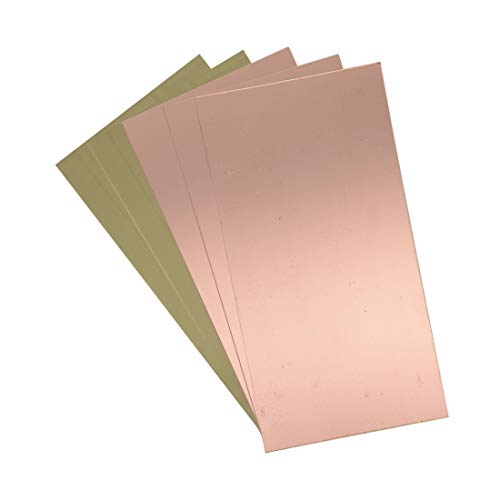 Uxcell Single-Sided Copper Clad Laminate Pcb Circuit Board, Fr4 250X130Mm 9.84X5.12 Inch, 1.5Mm Thickness Diy Prototyping Pcb Board, Name Board, 5Pcs #TOP7