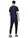 COZYFIT Scrubs for Men - 4 Pockets V-Neck Scrub Top and 7 Pockets Jogger Pants Mens Scrubs Set, Navy Blue, M, Tall