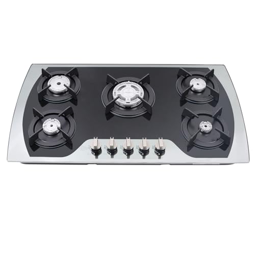 5-Flammen-Gasherd, Erdgas-Gaskochfeld, Vielfältige Installationsmöglichkeiten Einbau oder Aufsatz, Glaskeramik Glas Einbauherd Erdgas Propangas für Haushalten Restaurants 5-Flammen-Gasherd, Erdgas-Gaskochfeld, Vielfältige Installationsmöglichkeiten Einbau oder Aufsatz, Glaskeramik Glas Einbauherd Erdgas Propangas für Haushalten Restaurants
