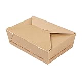 Garcia de Pou 50 Stück – amerikanische Boxen Thepack, 1980 ml, 240 g/m², 19,6 x 14 x 6,2 cm, natürlich, Nano-Mikro-Wellpappe, 50 Stück