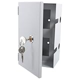 GLEAVI Edelstahl Steckdosenbox mit Schloss Außenverteilerkasten Diebstahlsicherer Schutz für Gartensteckdosen und Elektrofahrzeug Ladestationen