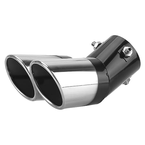 Pot d'échappement de voiture rouillé ? Solution double sortie chrome incurvée - 5