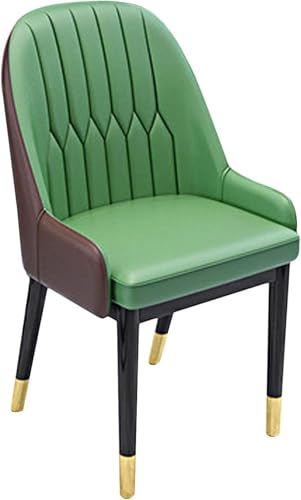 Esszimmerstühle im Vintage-Stil, Samt, Grün & Braun, Sessel mit Metallbeinen, Rückenlehne und gepolsterter Sitzfläche für Küche und Esszimmer, stilvolle Wohnmöbel