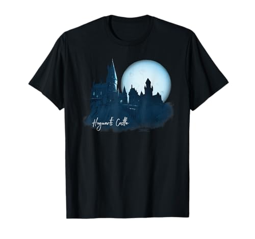 Harry Potter Moon Hogwarts Castle Painted T-Shirt