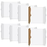 Censen 8 Pcs Trifold Poster Board Large Tri Fold Display Board 12 x 22 Inch Corrugated Presentation Board Foldable Project Board Cardboard for Science Fair, School Projects, Business Supply (White)