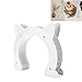 Honio Cat Door, ABS Material Dog Gate for Interior Exterior for Window for Household Doors (White)
