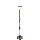 Bieye LB001 Tiffany Style Twisted Dragonfly Floor Lamp Base - Made of Metal - Decorated with Mosaic Stained Glass