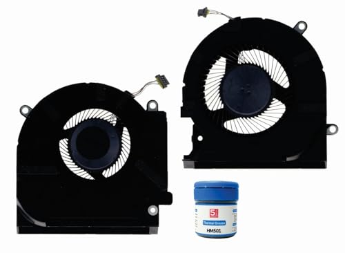 Image of High- Quality Replacement Internal CPU+GPU Cooling Fan For HP OMEN 15ek 15-ek 15ek 15-en 15en Series (GTX1660Ti RTX20) (5 VOLT). With Complimentary MH501 Thermal Greasen (Cooling paste).