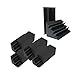 Burdurry New 8 Pack of 4.6 in X 4.6 in X 9.5 in Black Soundproofing Insulation Bass Trap Acoustic Wall Foam Padding Studio Foam Tiles (8PCS, Black)
