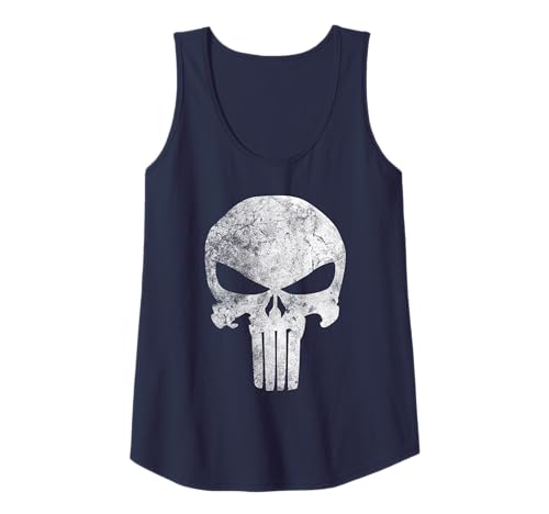 Marvel Comics Punisher Skull Symbol Distressed Tank Top