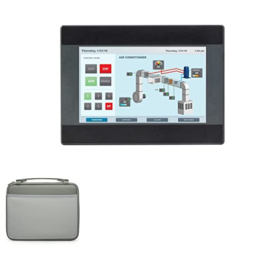 BoxWave Case Compatible with Maple Systems HMI5070B - Hard Shell Briefcase, Slim Messenger Bag Briefcase Cover Side Pockets - Pewter