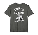 I can't I am Muscu, Gym Humour. Cette phrase est l'excuse parfaite pour toutes les occasions, surtout lorsque vous cherchez à éviter vos obligations. Un design cool pour les athlètes, les amateurs de gym et les amateurs de sport en général.