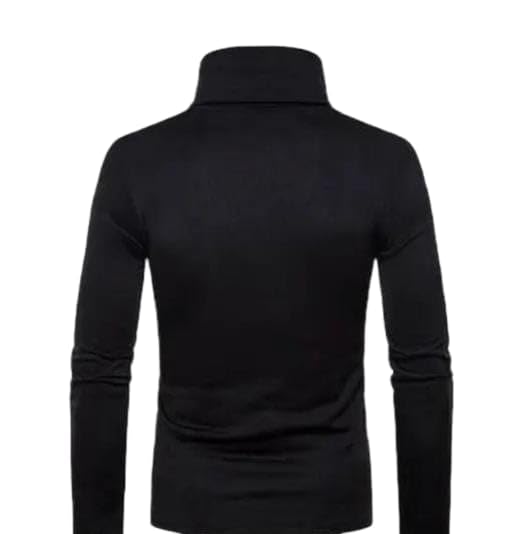 Men Solid High Neck Wool Blend White T-Shirt | Full Sleeve Winter Thermal Casual High Neck Tee | Soft Warm Regular Fit-picture-46