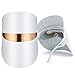 Produktbild Light Therapy Mask Wiederaufladbar LED Face Beauty Masks Hautverjüngungstherapie-Gesichtsmaske 3 Colours Face Spectral Rejuvenation Anti-Wrinkle Acne Cleaning Treatment (Clear) Gegen Reduziert Pickel