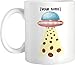 Kubek do kawy UFO, spersonalizowany kubek do kawy, wyjątkowy pomysł na prezent dla miłośnika kawy, zabawny kubek UFO prezent dla mamy, taty, syna, córki, siostry, brata, najlepszej przyjaciółki, na urodziny niestandardowy kubek ceramiczny