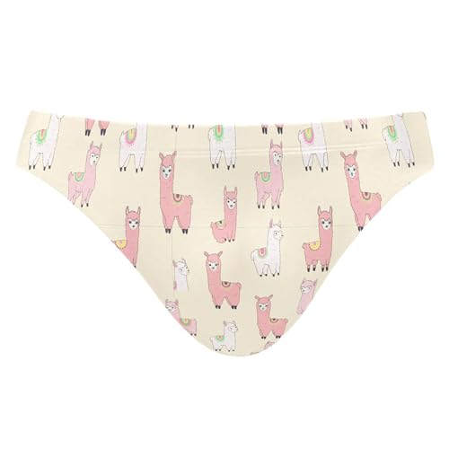 Men's Swim Briefs Cute Alpaca Swimsuit Beach Swimwear Bikini M B0404043