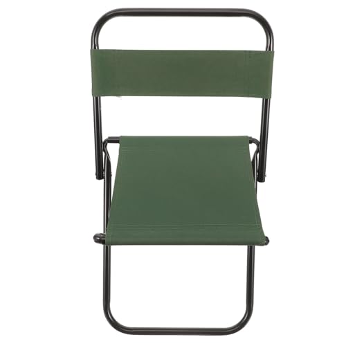KOCKSHION Silla de Camping Portátil Plegable Verde, Fuerte y Resistente, Estructura de Metal y Tela, Adecuado para Pesca y Jardín al Aire Libre