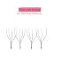 4D W Shaped Lashes Premade Volume Fans Russian 4D Lash Easy Blooming Eyelashes Extension 8-12mm Black Lash Makeup Lashes Supplies (12mm, 4D W-Shape-B-0.05)