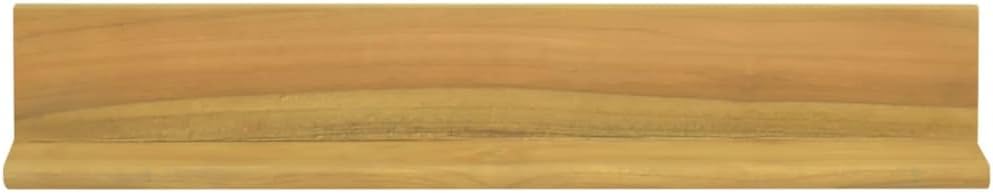 Teak Wood Floating Wall Shelf for Living Room, 23.6" L x 3.9" W, Solid Teak, Brown Rectangular Ledge Shelves for Bathroom & Bedroom Decor
