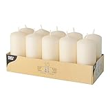 40 Stumpenkerzen Ø 40 mm · 90 mm creme Blockkerzen