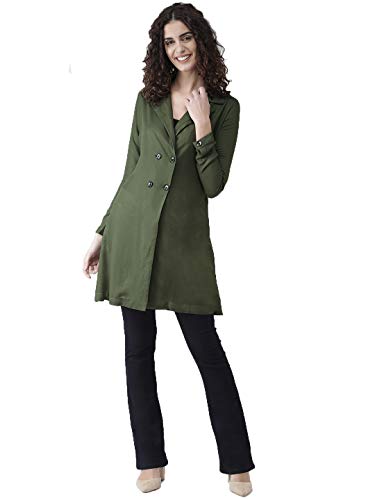 Image of Style Quotient Women's Rayon Mid-Thigh Jacket