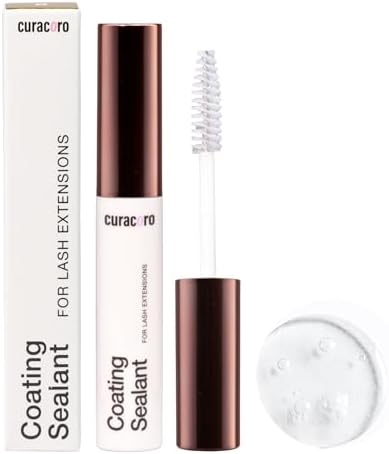 Curacoro Professional Eyelash Coating Sealant 10ml - Protective Topcoat for Long-Lasting Eyelash Extensions | Keep Natural Lashes Healthy, Strong, Soft & Silky Lash Extensions