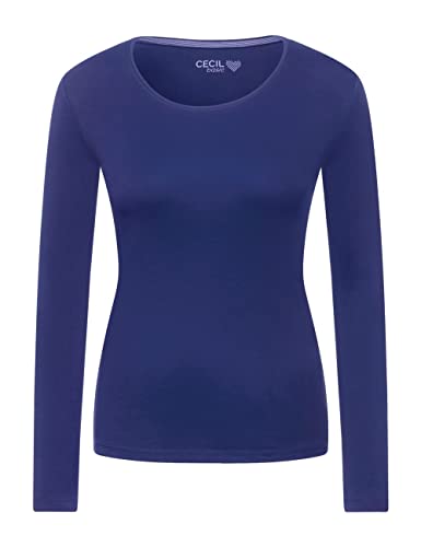 Cecil Pia T-Shirt, Blu cosmico, L Donna