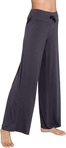Wiwi Bamboo Pajama Pants For Women Plus Size Pajamas Bottoms Wide Leg Lounge Sweatpants Soft Pj Sleep Pant S-4X, Dark Grey, Small #TOP10