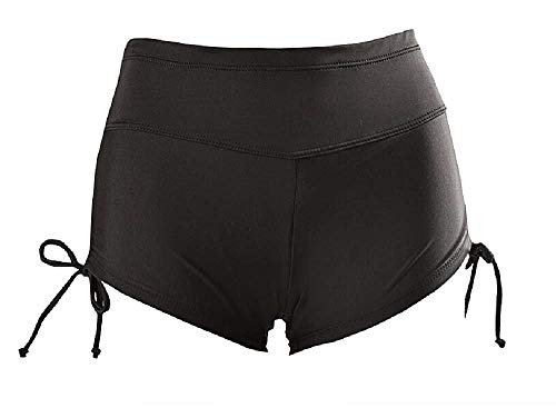 Lovelegis Shorts da Bagno Donna - Pantaloncini - Coulotte - Ragazza - Elasticizzati - Mare - Piscina - Estate - Spiaggia - Colore Nero - Taglia XXL