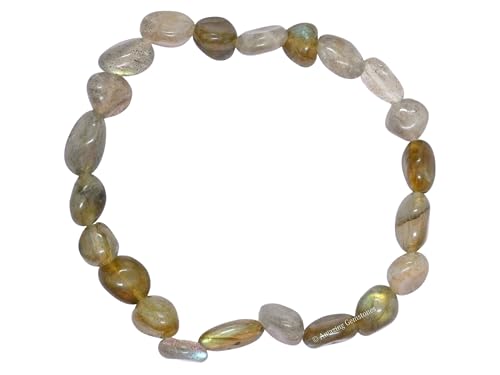 Amazing Gemstone Tumbled Crystal Bracelet for Women Men's Gifts - Chakra Protection Mens Bracelet - Premium Crystal Tumbled Stone - Beaded Pulseras Para Hombres Mujer Christmas Stocking Stuffers - Main Image