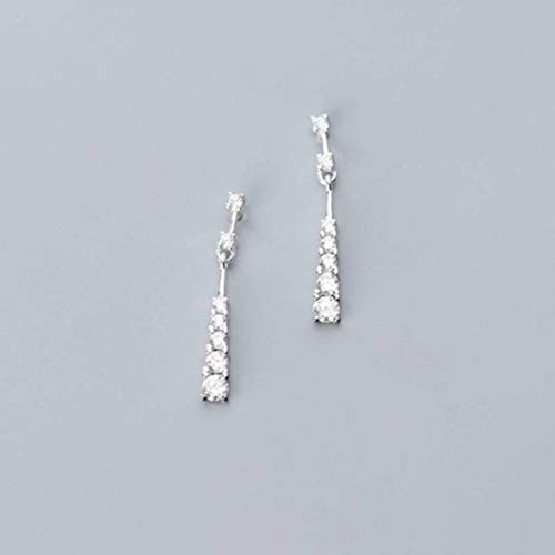 Boucles d'oreilles S925 pour femme au design trapèze géométrique en argent fin
