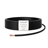 Premium X cavo per autoveicoli FLRY-B 20m 0,75mm² nero | Cavo flessibile per impianti automobilistici | conduttore a trefoli | struttura asimmetrica | per auto, moto, rimorchi e caravan