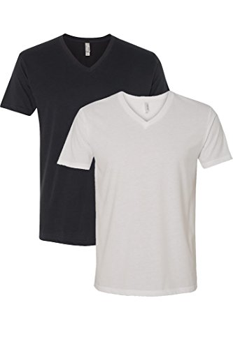 Next Level Men's Sueded Baby Rib Soft V-Neck T-Shirt