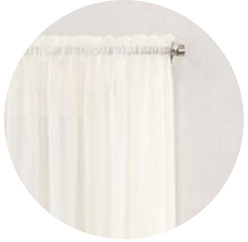 Megachest Woven Voile Slot Top Curtain 2 Panels (ivory, 78" wideX81 drop(W200cmXH206cm))