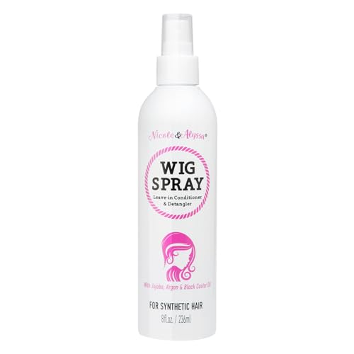 Nicole & Alyssa - Wig Spray For Synthetic Hair 8oz - Leave-in Conditioner Detangler Moisturizer
