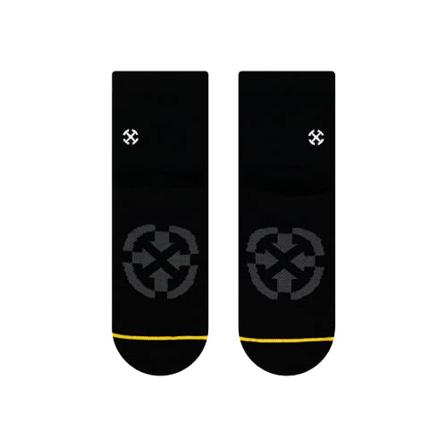 MERGE4 Black Large Quarter Crew Socks for Men and Women3