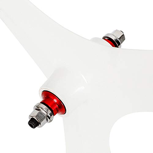Tbvechi 700C 3-Spoke Single Speed Fixie Bicycle White Wheel Front & Rear Set (Set Of Front & Rear) #TOP5