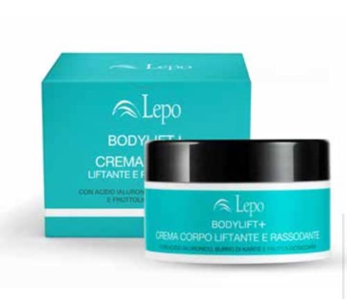 LEPO | BodyLift+ Crema Corpo 250 ml, con Acido Ialuronico, Burro di Karité e Fruttoligosaccaridi, Idratazione Intensa e Nutrimento Profondo per una Pelle Radiante
