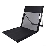 Sedia pieghevole leggera e portatile, pesa 650 g, per spiaggia, giardino, prato, piscina e relax all'aperto (nero)