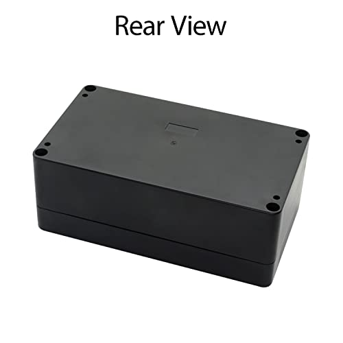 Image of Project Box IP65 Waterproof Dustproof ABS Plastic Enclosure Black Outdoor Project 6.2 x 3.5 x 2.4 inch (158 x 90 x 60 mm) with 1x Junction Box, 1x Rubber Grommet, 4x Screws