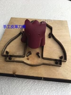 Elephant cow bear wolf hippo abstract animal knife - (Color: Buffalo)