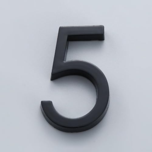 Yhenlovtt Placa brillante 3D con el número P de la casa al aire libre para ABS resina hotel, autoadhesiva, oficina en casa, buzón, apartamento, condominio, puerta de negocios (5)
