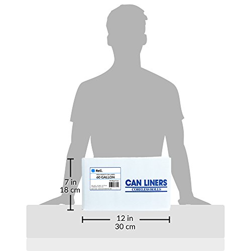 Reli. Easy Grab 55-60 Gallon Trash Bags | 150 Count | Made in USA | Heavy Duty | Bulk | SuperValue | Black Multi-Use… - Image 7