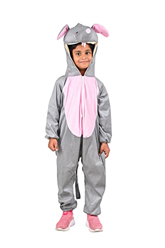 Kinder-Kostüm 'Elefant' – Weiches Einteiler-Kostüm Für Jungle Book, Halloween & Rollenspiel