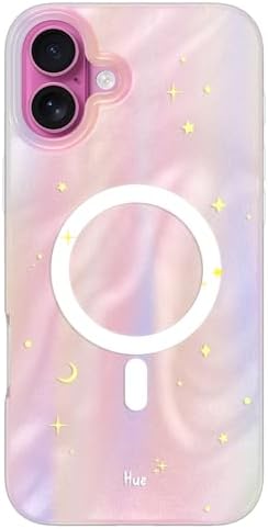 LONLI Hue - Magnetic Case for iPhone 16 Plus - [Compatible with Magsafe] - [360° Shock-Absorbent Bumper] - [Cute and Unique Phone Cover for Girls and Women] - Dreamy Night