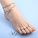 JFORYOU Anklets and Toe Ring Set for Women Silver Chain Layered Anklets Toe Rings Ankle Bracelets Open Adjustable Toe Rings Beach Foot Jewelry