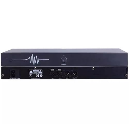 Vituord Professional Feedback Suppressor, 2-in 2-Out KTV Pre-Stage Audio Processor, Microphone Anti-Howling Suppressor, for Performance Stage Conference