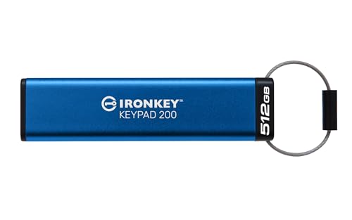 IronKey Keypad 200 Drive flash Type-A USB--stick met hardwareversleuteling FIPS 140-3 niveau 3 (aangevraagd) met XTS-AES 256-bits hardwareversleuteling- IKKP200/512GB - Chiavetta USB - Immagine 1