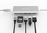 ADAM elements 6-in-1 USB C Hub - 4K USB C to HDMI - 60W USB C PD - SD Card Reader - 2 USB 3.1 Ports - Portable, Durable Aluminum Case