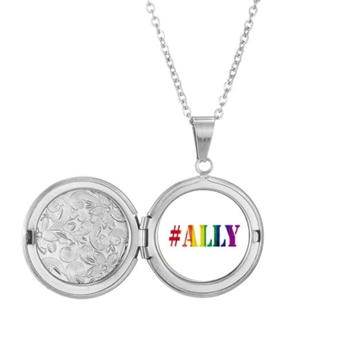 Collier médaillon arc-en-ciel LGBT Ally résistant pour afficher sa fierté